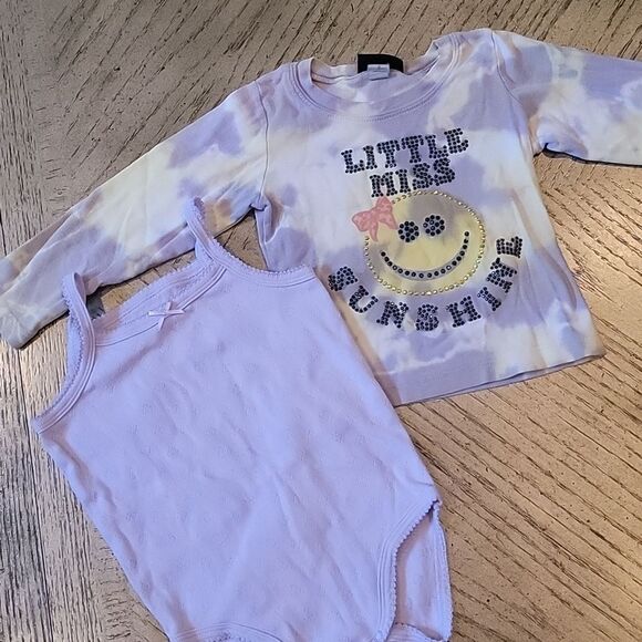 Little Miss Sunshine tie Dye top and tank onsie 18-24 month Z'Baby Company💜🤍 - Picture 11 of 11